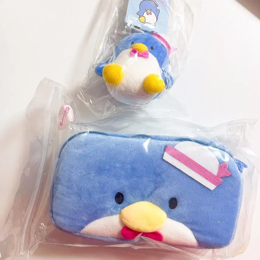 [BUNJANG] Sanrio Tuxedosam Two-Zipper Pouch / 산리오 턱시도샘 하트 카라비너 마스코트&amp;엔젤문 피규어 새상품