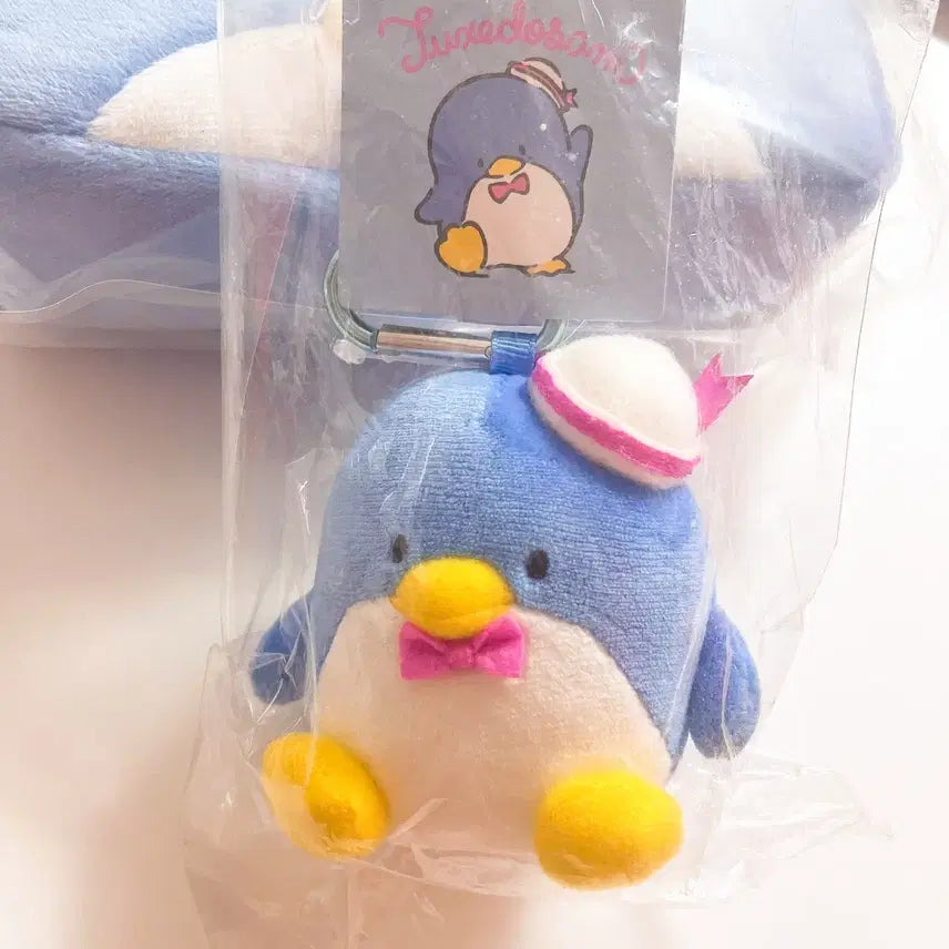 [BUNJANG] Sanrio Tuxedosam Two-Zipper Pouch / 산리오 턱시도샘 하트 카라비너 마스코트&amp;엔젤문 피규어 새상품