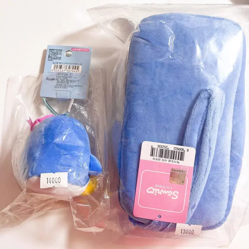 [BUNJANG] Sanrio Tuxedosam Two-Zipper Pouch / 산리오 턱시도샘 하트 카라비너 마스코트&amp;엔젤문 피규어 새상품