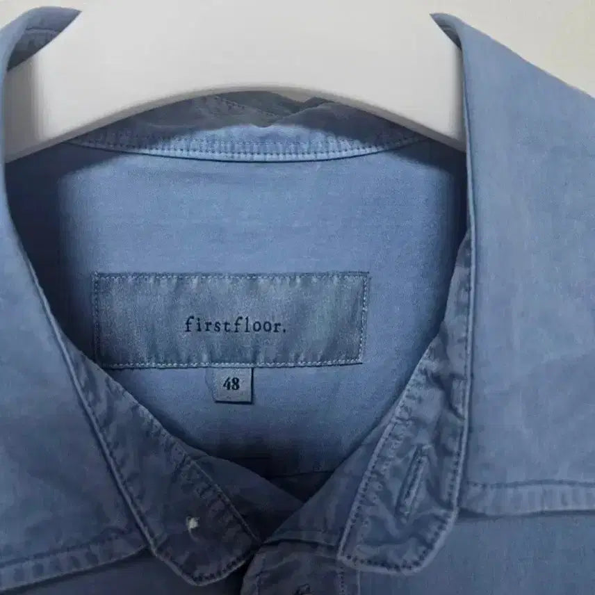 [BUNJANG] First Floor Dyed Classic Shirt Sax Blue / [48] 퍼스트플로어 다이드클래식 셔츠 삭스블루