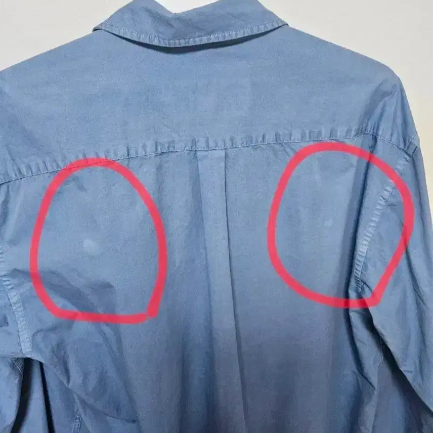 [BUNJANG] First Floor Dyed Classic Shirt Sax Blue / [48] 퍼스트플로어 다이드클래식 셔츠 삭스블루