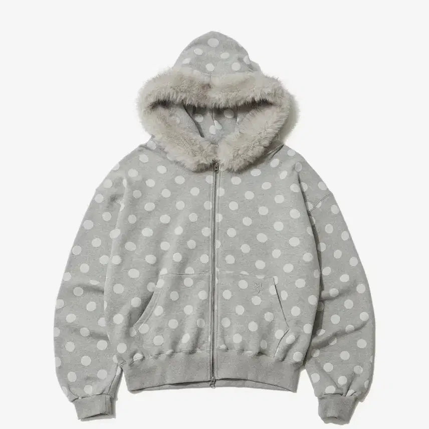 [BUNJANG] Itzavibe Wings Dot Fur Hooded Zip-up / (택달린 새상품) 잇자바이브 itzavibe 윙스 도트 퍼 후드집업