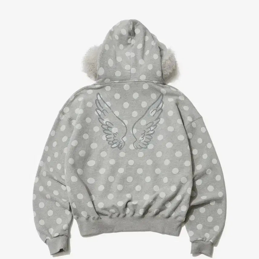 [BUNJANG] Itzavibe Wings Dot Fur Hooded Zip-up / (택달린 새상품) 잇자바이브 itzavibe 윙스 도트 퍼 후드집업
