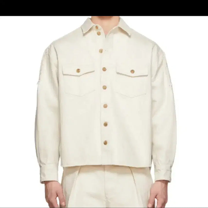 [BUNJANG] Recto Off-White Denim Shirt Jacket / 렉토 오프화이트 데님 셔츠 자켓