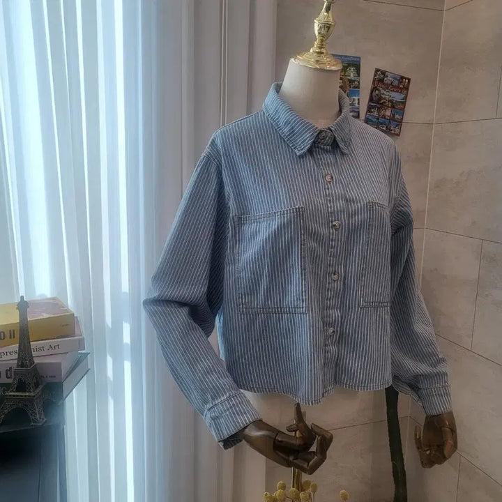 [BUNJANG] Striped Denim Shirt / 스트라이프 데님 셔츠 남방