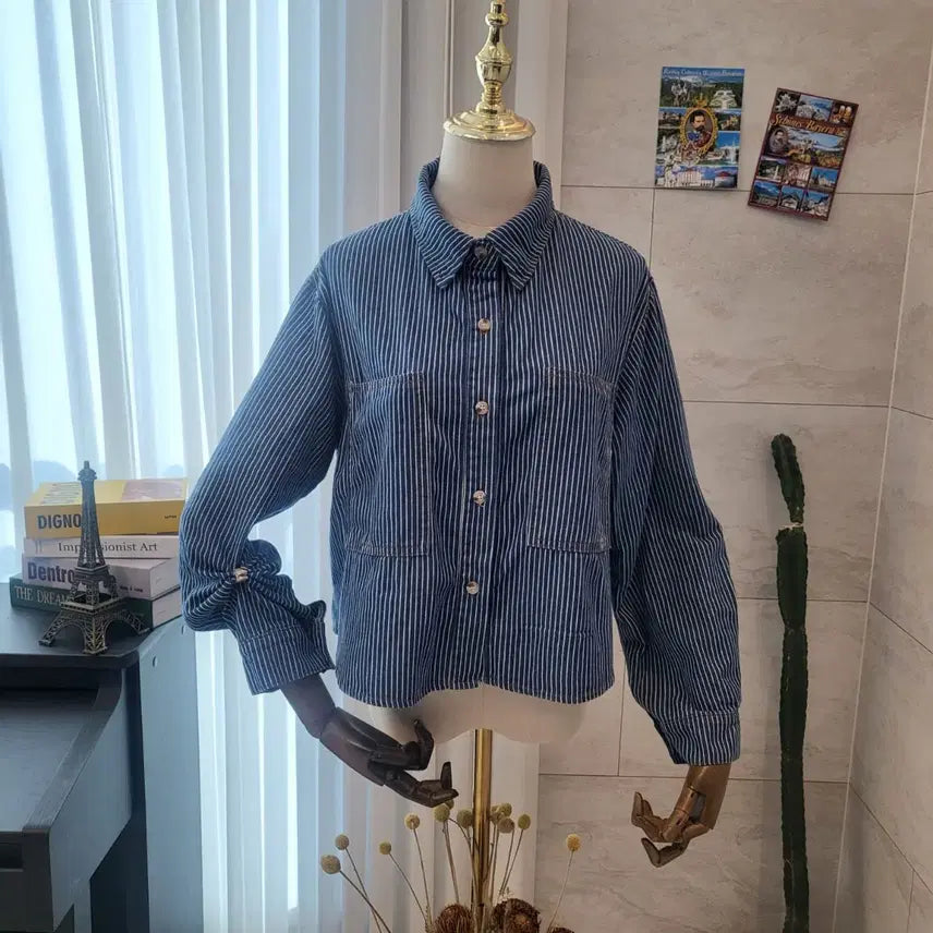 [BUNJANG] Striped Denim Shirt / 스트라이프 데님 셔츠 남방