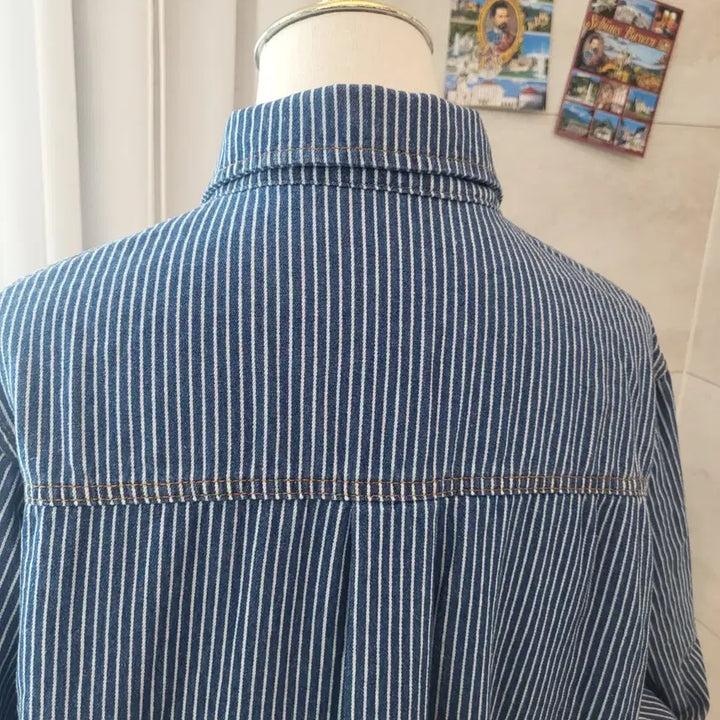 [BUNJANG] Striped Denim Shirt / 스트라이프 데님 셔츠 남방