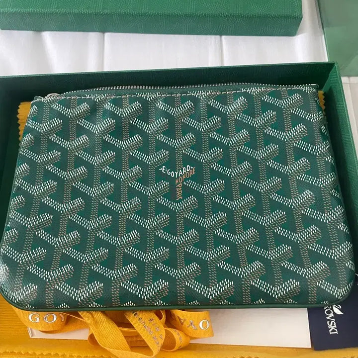 [BUNJANG] Goyard Sena Clutch Bag PM Green / 고야드 세나 클러치백 그린 PM (새상품급)