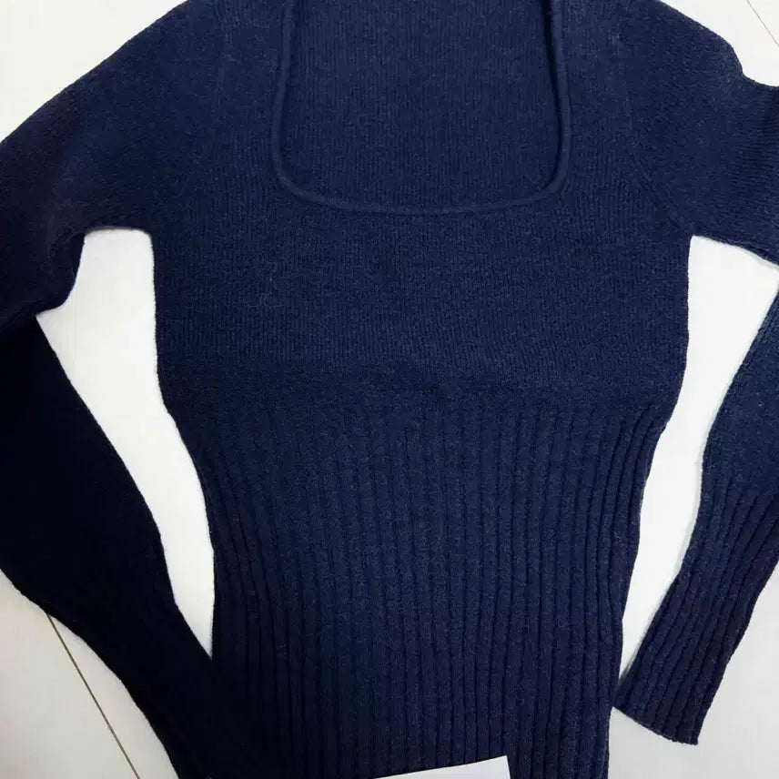 [BUNJANG] Square Knit Navy Color / 스퀘어 니트 네이비color