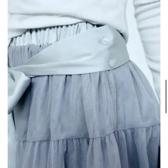 [BUNJANG] THEOHYOU Silk Ribbon Chiffon Mini Skirt / 더오유 THEOHYOU 실키 리본 쉬폰 스커트