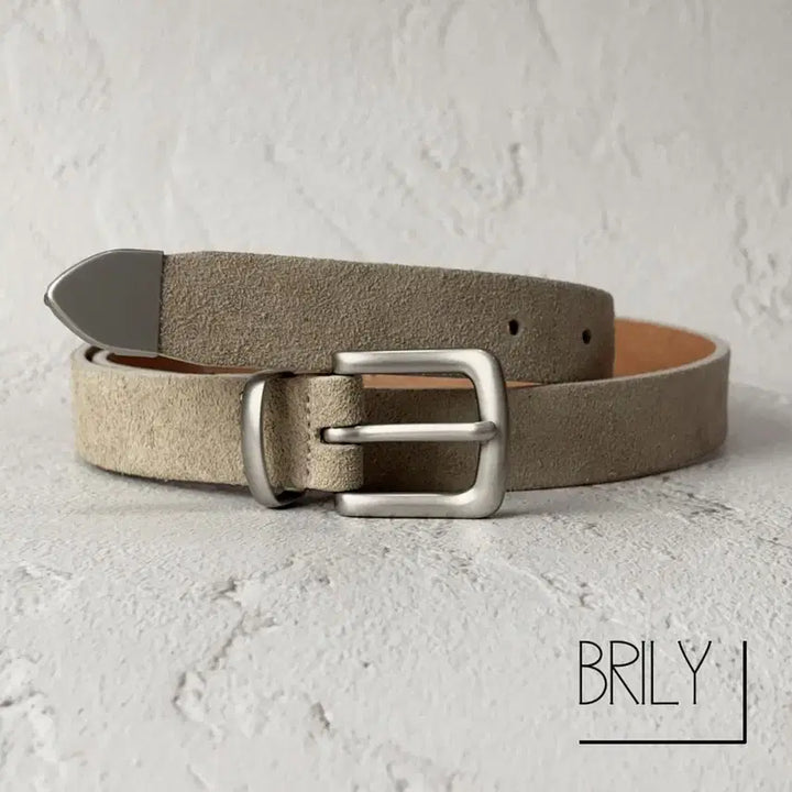 [BUNJANG] HERO Italian Suede Cowhide Slim Western Belt / [Unisex] HERO 이탈리아 스웨이드 소가죽 슬림 웨스턴 벨트