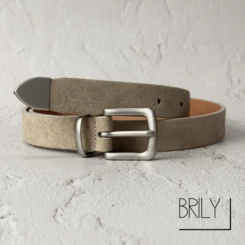 [BUNJANG] HERO Italian Suede Cowhide Slim Western Belt / [Unisex] HERO 이탈리아 스웨이드 소가죽 슬림 웨스턴 벨트