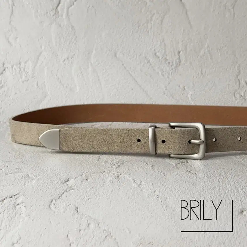 [BUNJANG] HERO Italian Suede Cowhide Slim Western Belt / [Unisex] HERO 이탈리아 스웨이드 소가죽 슬림 웨스턴 벨트