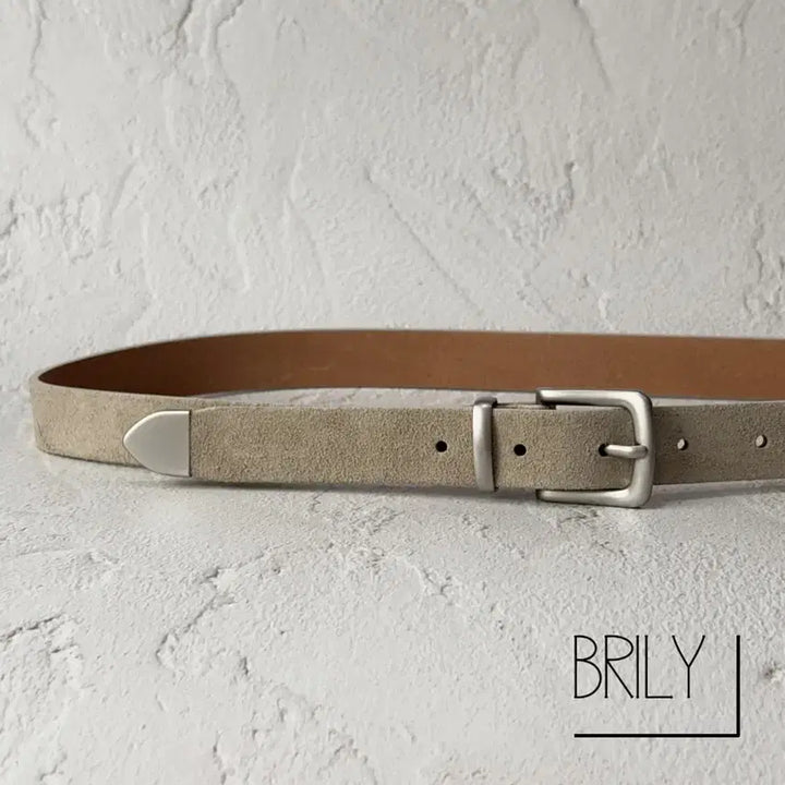 [BUNJANG] HERO Italian Suede Cowhide Slim Western Belt / [Unisex] HERO 이탈리아 스웨이드 소가죽 슬림 웨스턴 벨트