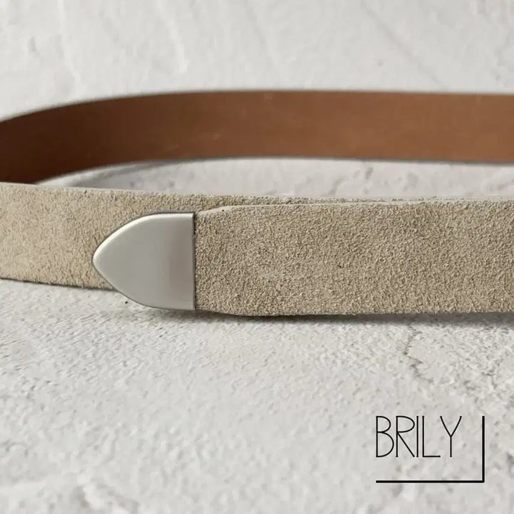 [BUNJANG] HERO Italian Suede Cowhide Slim Western Belt / [Unisex] HERO 이탈리아 스웨이드 소가죽 슬림 웨스턴 벨트