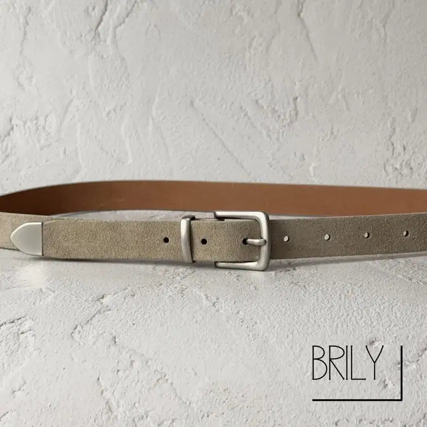 [BUNJANG] HERO Italian Suede Cowhide Slim Western Belt / [Unisex] HERO 이탈리아 스웨이드 소가죽 슬림 웨스턴 벨트