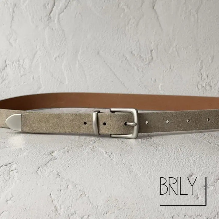 [BUNJANG] HERO Italian Suede Cowhide Slim Western Belt / [Unisex] HERO 이탈리아 스웨이드 소가죽 슬림 웨스턴 벨트