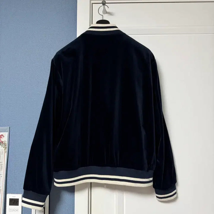 [BUNJANG] M Youth Velvet Track Jacket - Navy / [M] 유스 / 벨벳 트랙 자켓 네이비