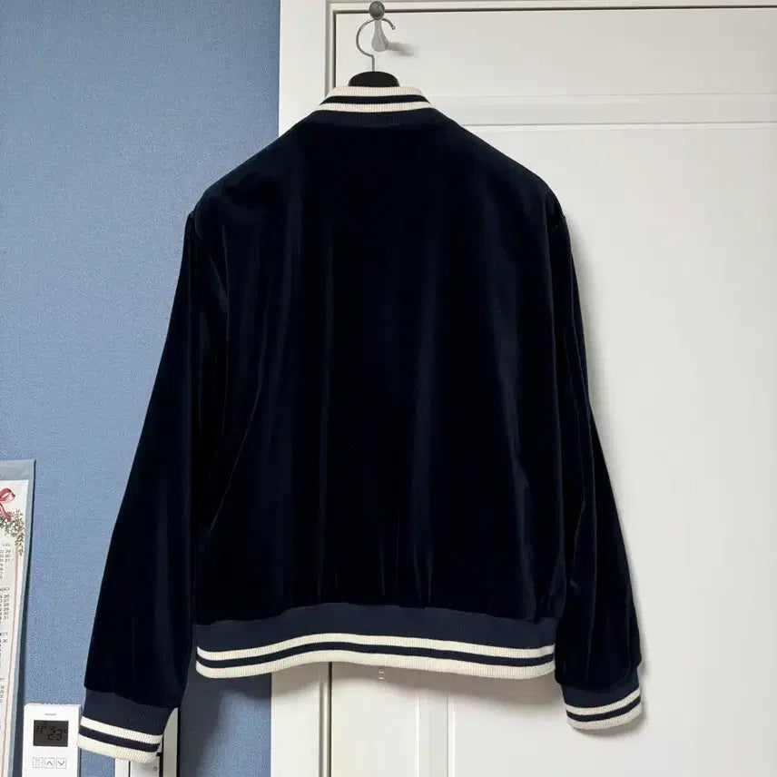 [BUNJANG] M Youth Velvet Track Jacket - Navy / [M] 유스 / 벨벳 트랙 자켓 네이비