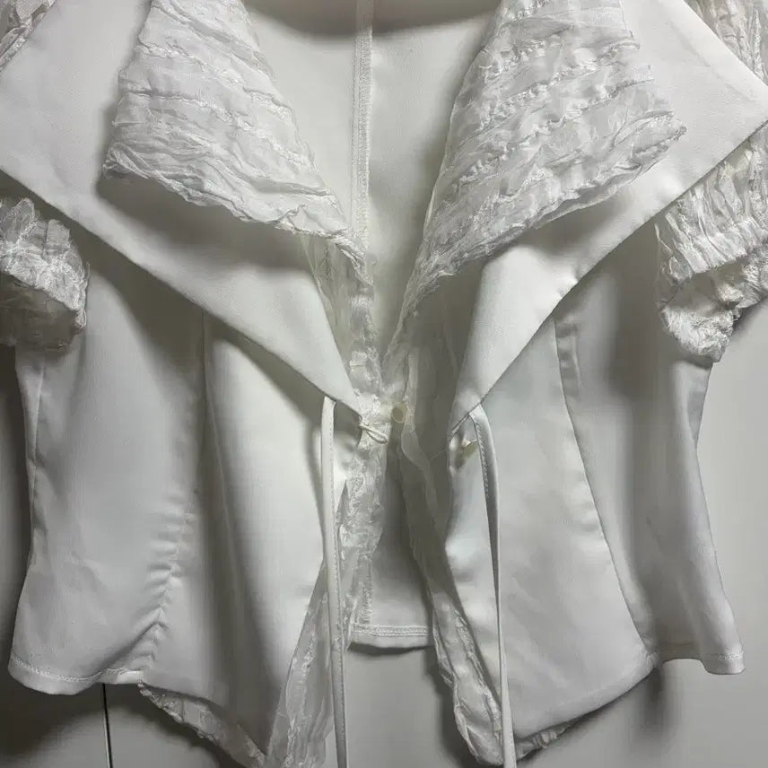 [BUNJANG] SINEINN White Lace Blouse / 시눈 화이트 레이스 블라우스
