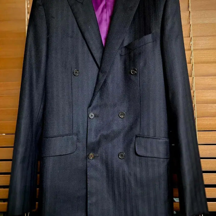 [BUNJANG] BLVD Italian Handmade Double-Breasted Suit / BLVD 이태리 수제 더블 정장 / 클래식 스트라이프 / 고급 수트