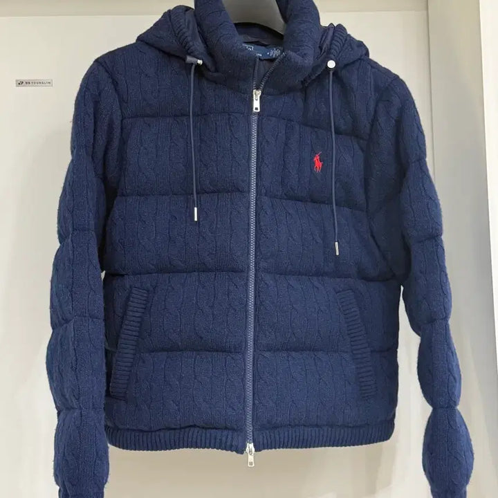 [BUNJANG] Polo Ralph Lauren Cable Knit Wool Cashmere Padded Jacket (M) / 폴로 랄프로렌 케이블니트 울 캐시미어 패딩 자켓 m