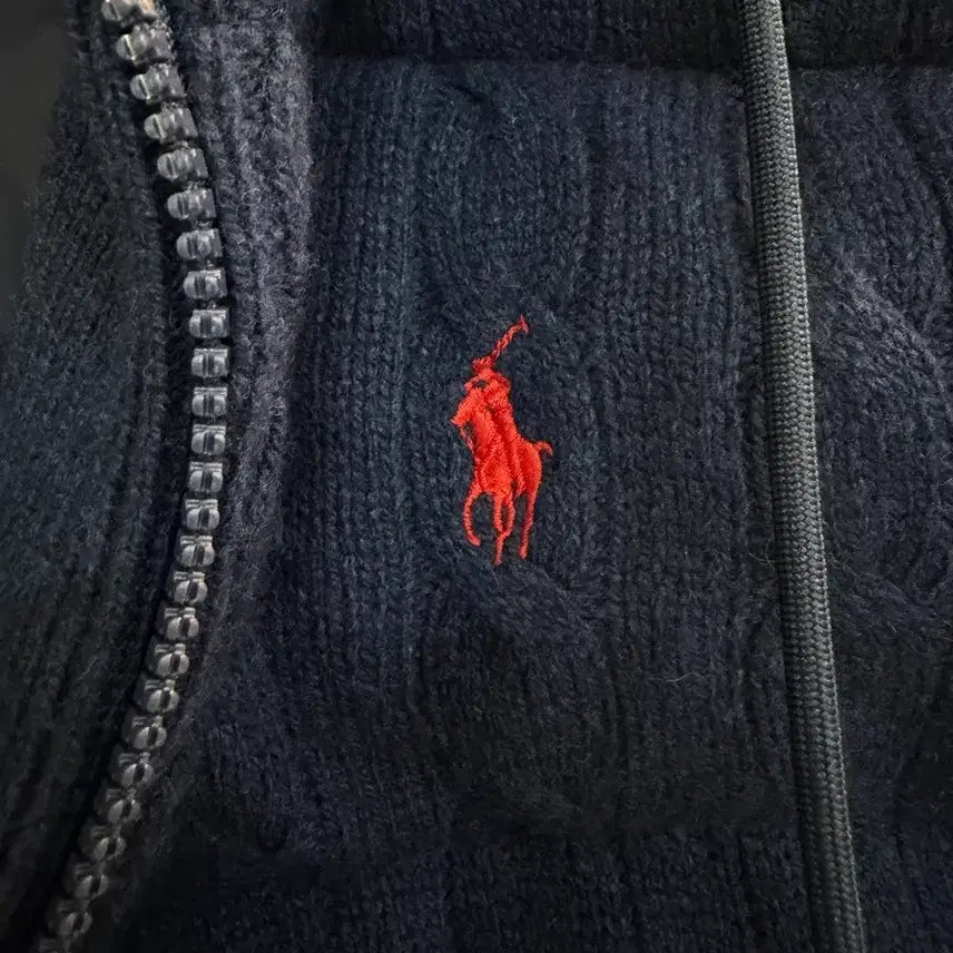 [BUNJANG] Polo Ralph Lauren Cable Knit Wool Cashmere Padded Jacket (M) / 폴로 랄프로렌 케이블니트 울 캐시미어 패딩 자켓 m