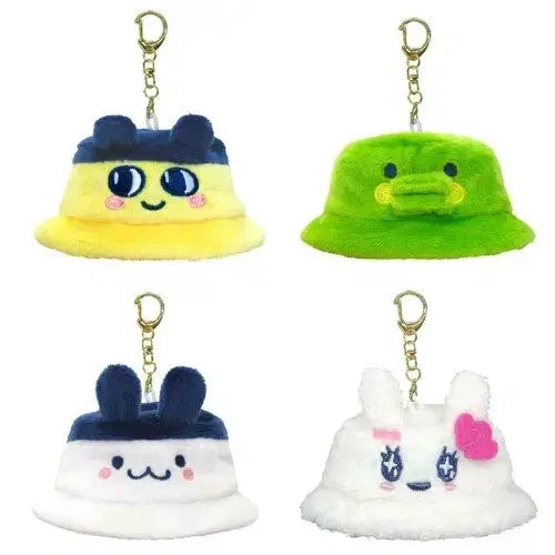 [BUNJANG] Tamagotchi Guchipatchi Bucket Hat Keyring Strap / 다마고치 키링 버킷햇