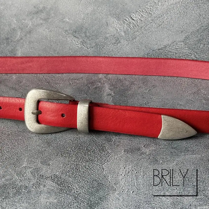 [BUNJANG] ONE Italian Vegetable Leather Western Belt / [Unisex] ONE 볼륨가죽 이탈리아 베지터블 레더 웨스턴 벨트