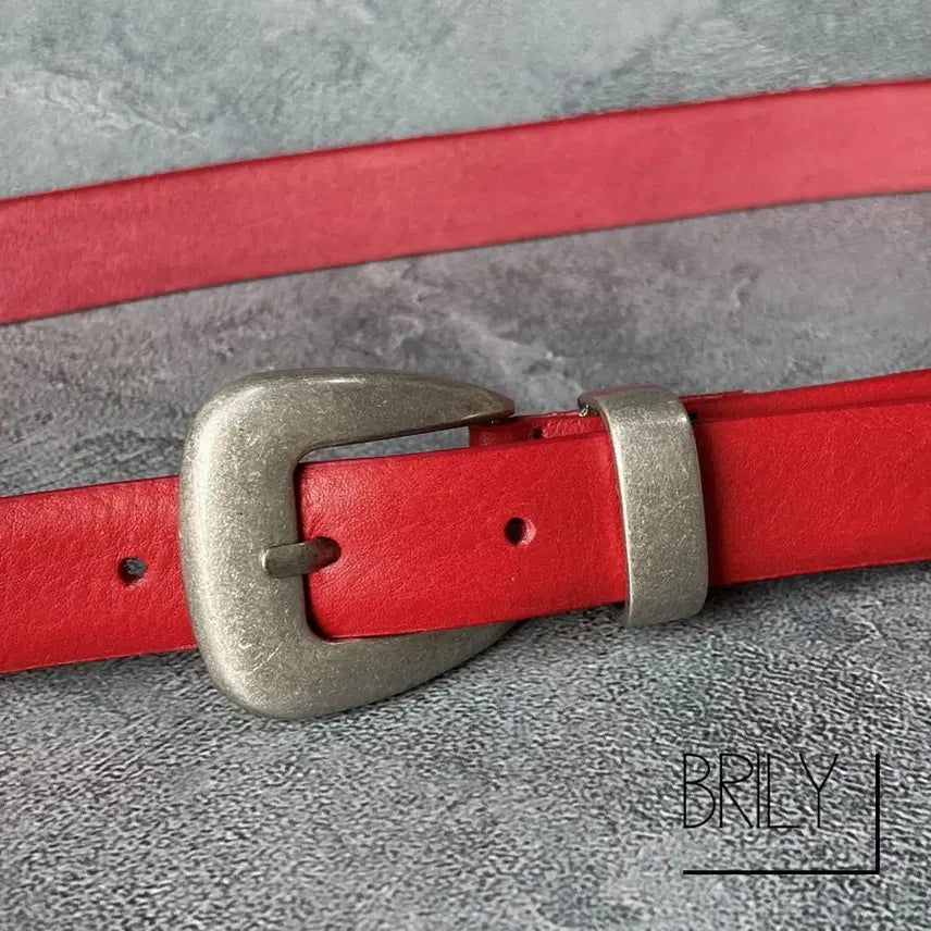 [BUNJANG] ONE Italian Vegetable Leather Western Belt / [Unisex] ONE 볼륨가죽 이탈리아 베지터블 레더 웨스턴 벨트