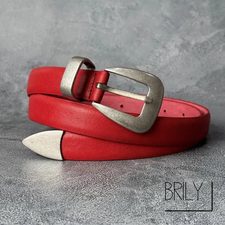 [BUNJANG] ONE Italian Vegetable Leather Western Belt / [Unisex] ONE 볼륨가죽 이탈리아 베지터블 레더 웨스턴 벨트