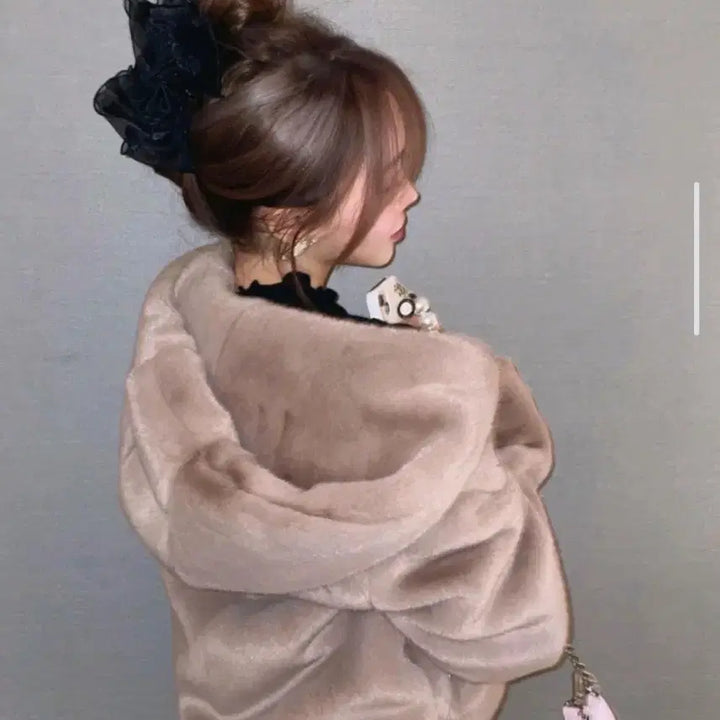 [BUNJANG] Rozelin Rosy Brown Le Mont Faux Fur Jacket / 로젤린 로지브라운 르몽 퍼자켓
