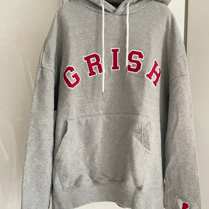 [BUNJANG] Grish Basic Grey Hoodie Sweatshirt / 그리쉬 쭈리 후드 맨투맨