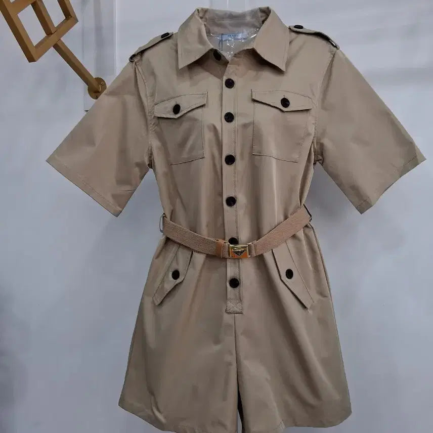[SOLD OUT] 벨티드 반팔 점프수트