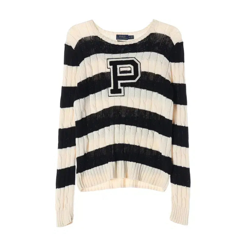 [BUNJANG] Polo Ralph Lauren Punk Stripe Knit Top / 폴로 랄프로렌 펑크 스트라이프 니트/여성M/TTKZHA2019