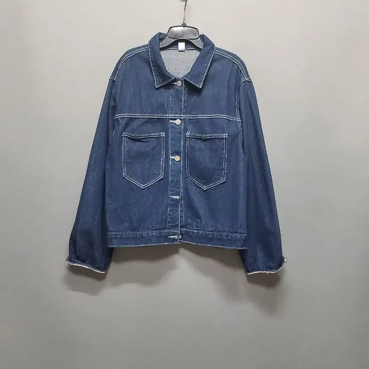 [BUNJANG] Denim Jacket with Stitch Detail / 데님 청자켓 스티치 포인트