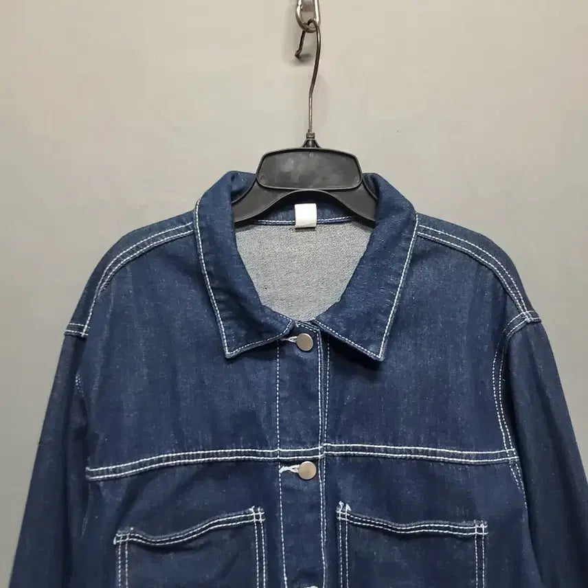 [BUNJANG] Denim Jacket with Stitch Detail / 데님 청자켓 스티치 포인트