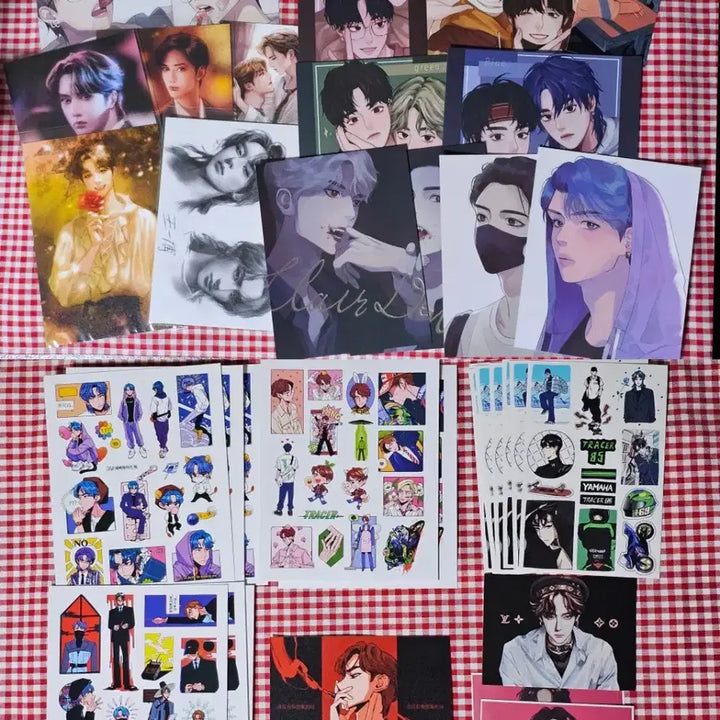 [BUNJANG] Wang Yibo Xiao Zhan Fan Art Bundle Set / 왕이보 샤오잔 왕샤오 비공식 굿즈 팬아트 엽서 스티커 일괄 판매해요!