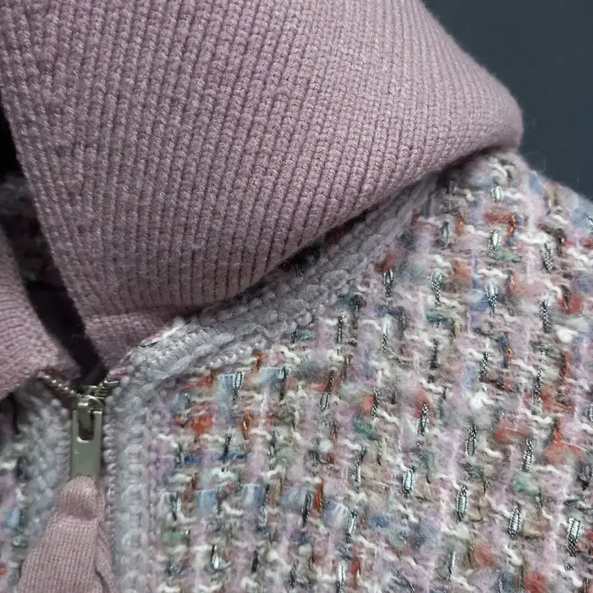 [BUNJANG] Balenciaga Tweed Padded Jacket / 발렌시아 춘추동 트위드 얇은 패딩 점퍼 55