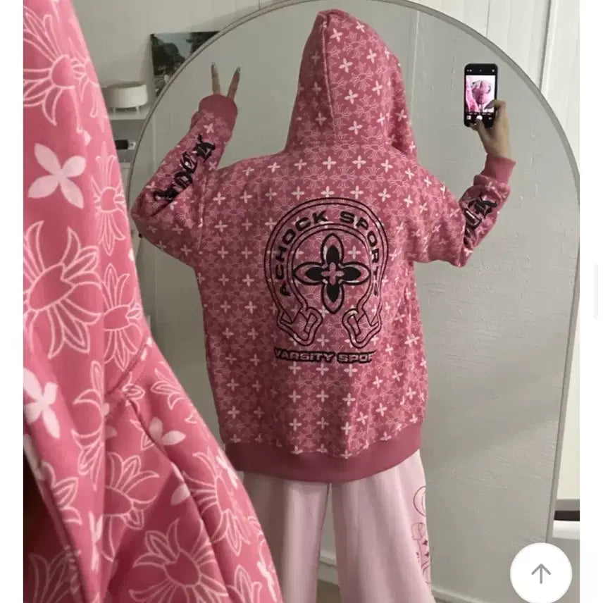 [BUNJANG] Pink Hooded Zip-up Hoodie / 후드 핑크후드집업 새상품