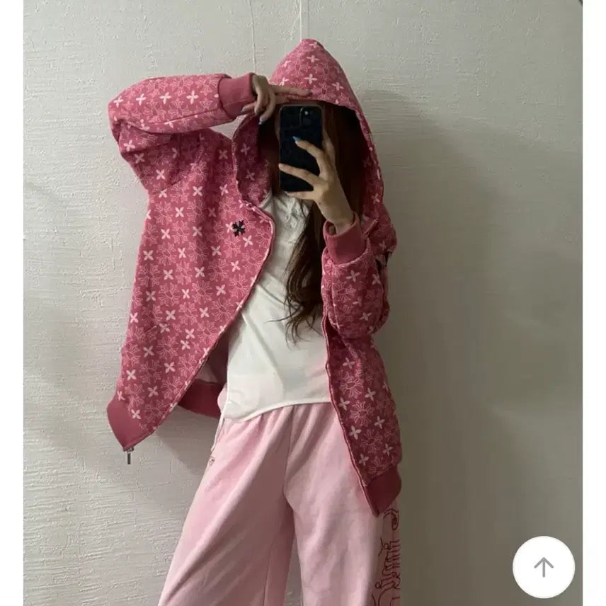 [BUNJANG] Pink Hooded Zip-up Hoodie / 후드 핑크후드집업 새상품