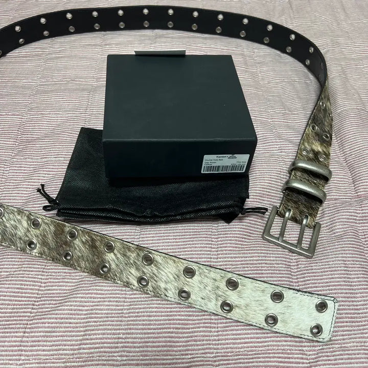 [BUNJANG] OS Kamien x MJD Double Hole Belt Oak Brown / [OS] 카미엔 x MJD 더블 홀 벨트 오크 브라운