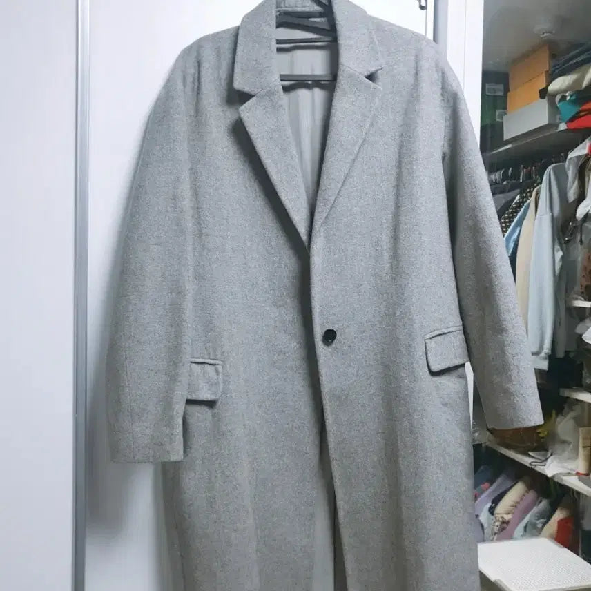 [BUNJANG] AllSaints Oversized Gray Wool Coat / 올세인츠 AllSaints 오버핏 그레이 울 코트 기본템