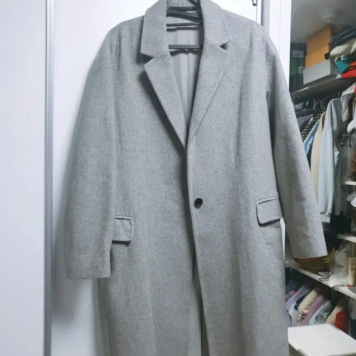 [BUNJANG] AllSaints Oversized Gray Wool Coat / 올세인츠 AllSaints 오버핏 그레이 울 코트 기본템
