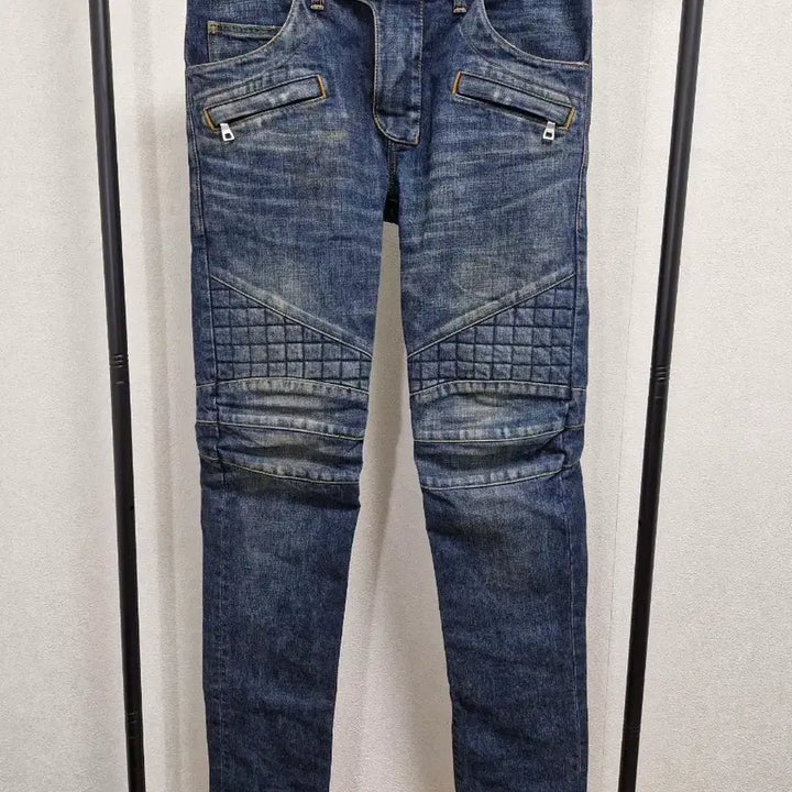 [BUNJANG] Balmain FW12 Quilted Biker Jeans / [30] 발망 FW12 퀼팅 바이커진