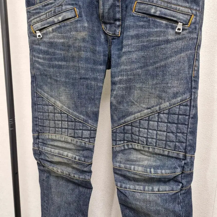 [BUNJANG] Balmain FW12 Quilted Biker Jeans / [30] 발망 FW12 퀼팅 바이커진