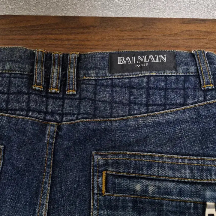 [BUNJANG] Balmain FW12 Quilted Biker Jeans / [30] 발망 FW12 퀼팅 바이커진