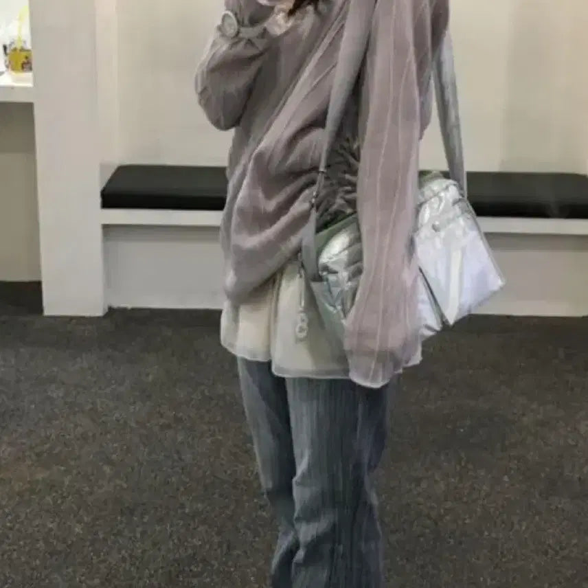 [BUNJANG] Grayish Purple Cardigan / 예쁜 가디건 판매합니다!