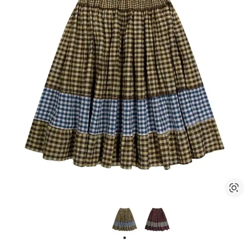 [BUNJANG] Koeseio Mori Check Skirt Brown / 코이세이오 모리 체크 스커트 브라운