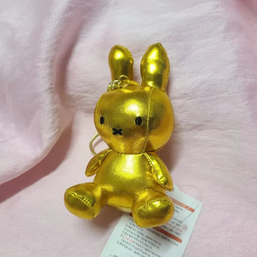 [BUNJANG] Miffy &amp; Hello Kitty Gold Keychain / 골드 미피 골드 키티 인형 키링